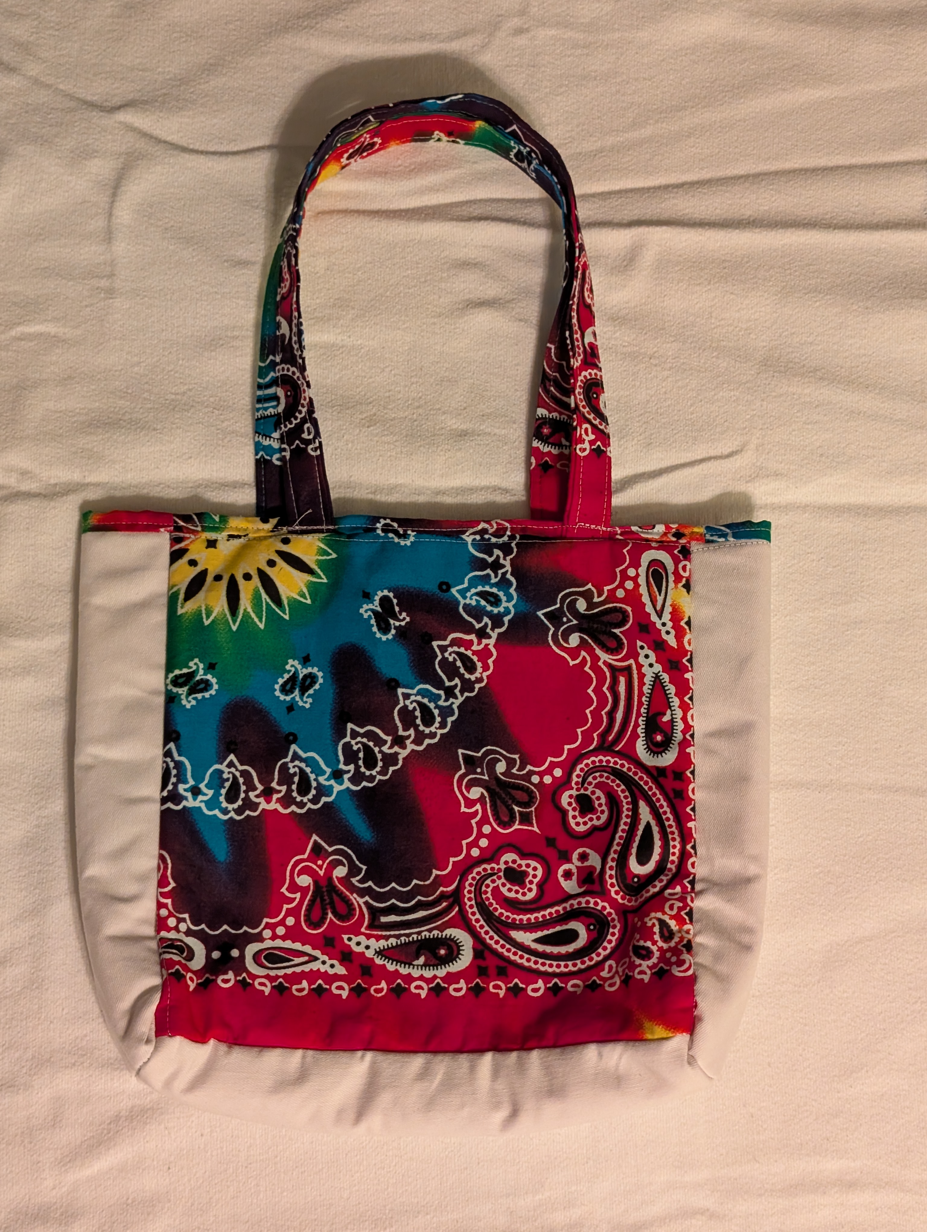 Marisol multicolor bandana tote, original photo