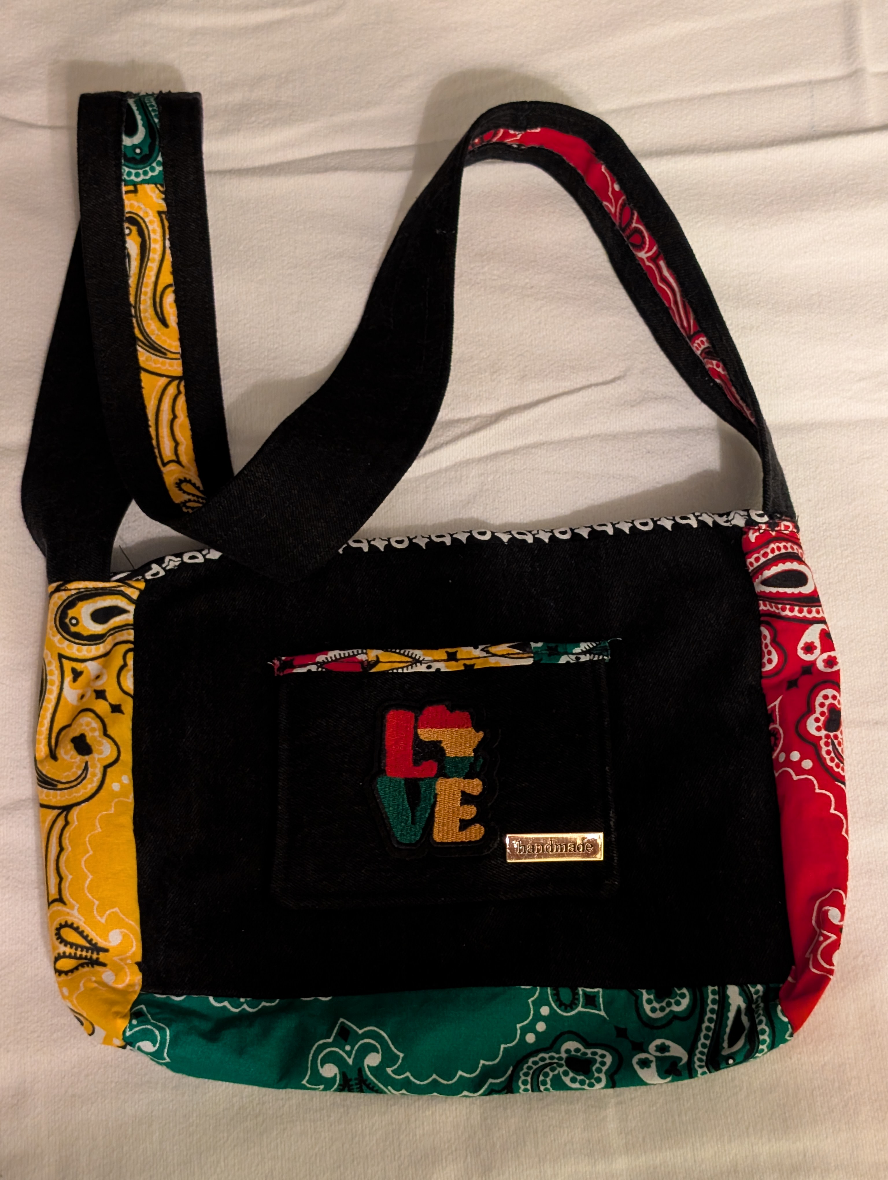 Imani LOVE patchwork crossbody, original photo