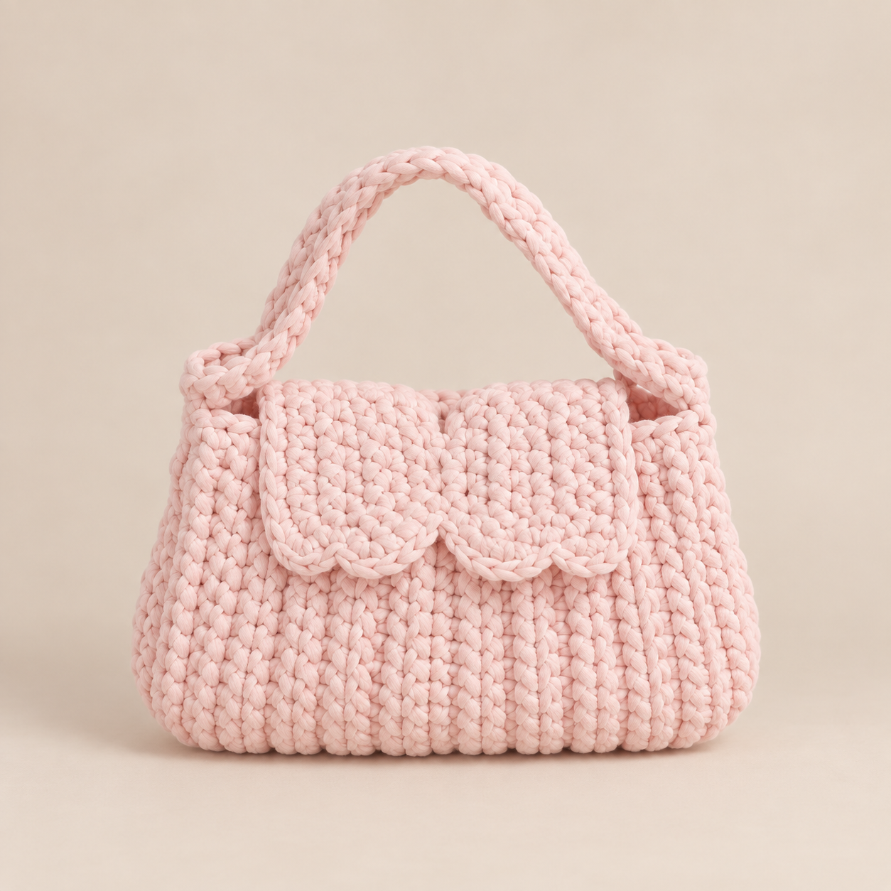 Baylee pink crochet purse